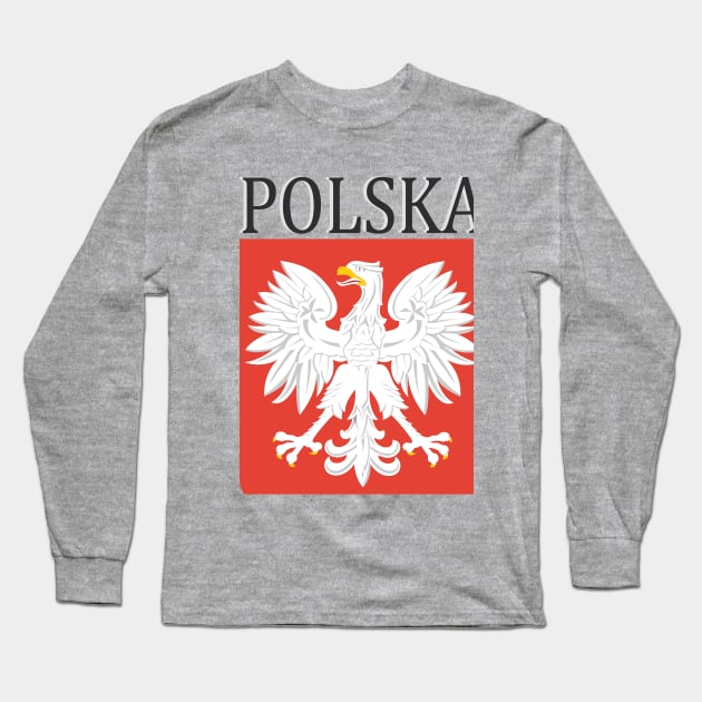 Polska Coat of Arms Long Sleeve T-Shirt by General-Rascal